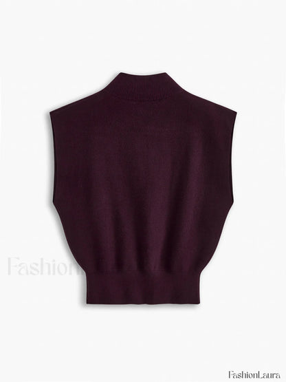 Leisurely Solid Pullover Sweater Vest Sweater Vests