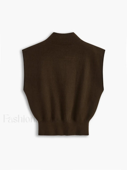 Leisurely Solid Pullover Sweater Vest Sweater Vests