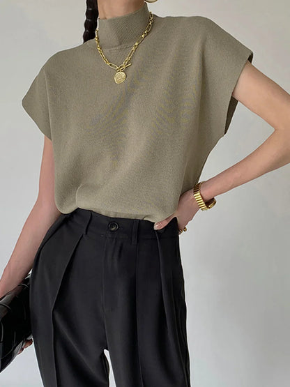 Leisurely Solid Pullover Sweater Vest Sweater Vests