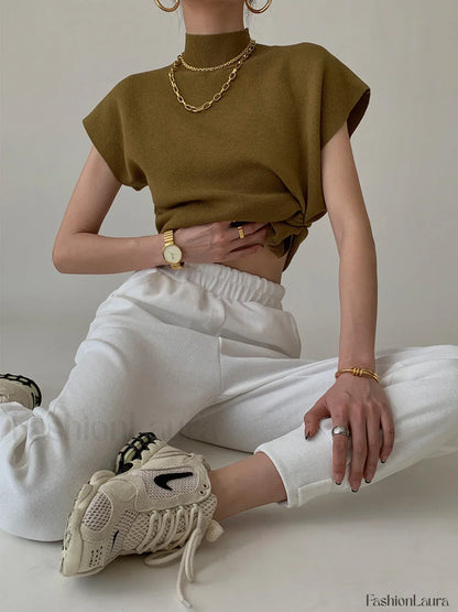 Leisurely Solid Pullover Sweater Vest Sweater Vests