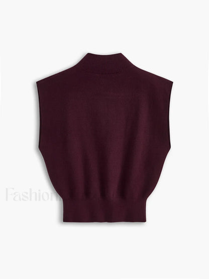 Leisurely Solid Pullover Sweater Vest Sweater Vests