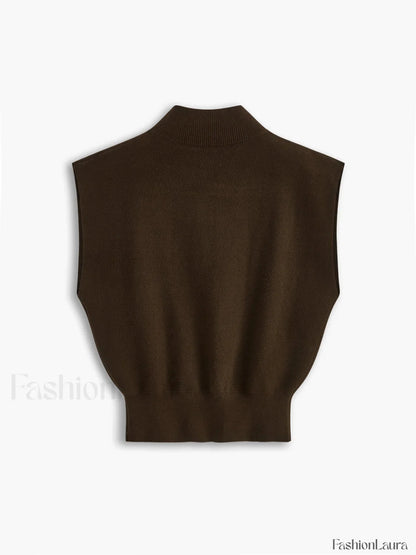 Leisurely Solid Pullover Sweater Vest Sweater Vests