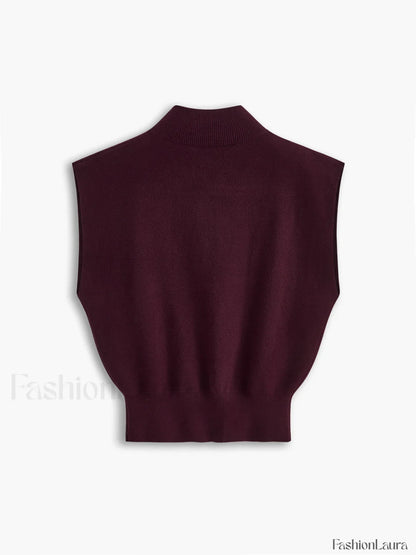 Leisurely Solid Pullover Sweater Vest Sweater Vests