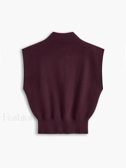 Leisurely Solid Pullover Sweater Vest Sweater Vests