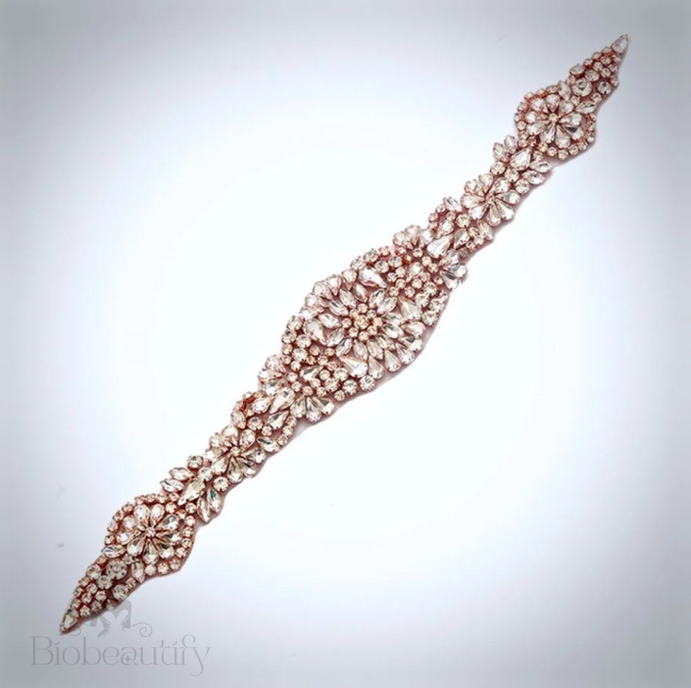 Lilian Rose Gold Crystal Bridal Sash