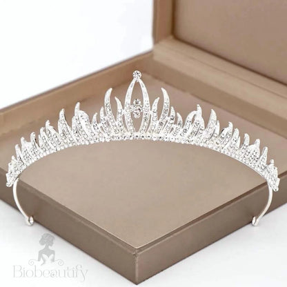 Lindsay Crystal Bridal Tiara Silver Gold Options