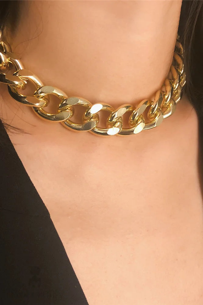 Link Chain Collarbone Necklace