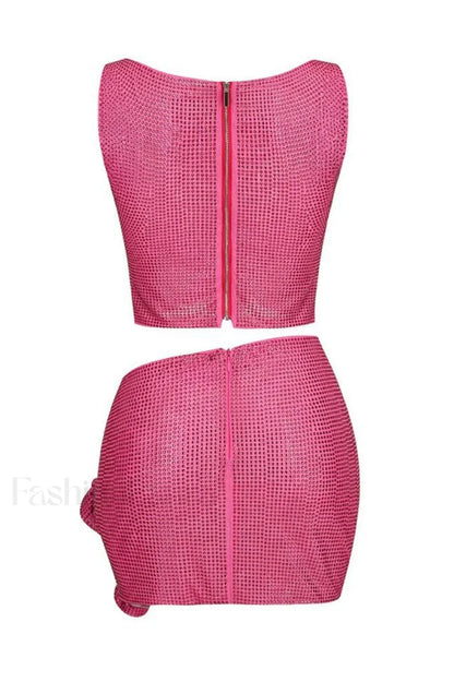 Linne Cutout Top Charming & Skirt Set