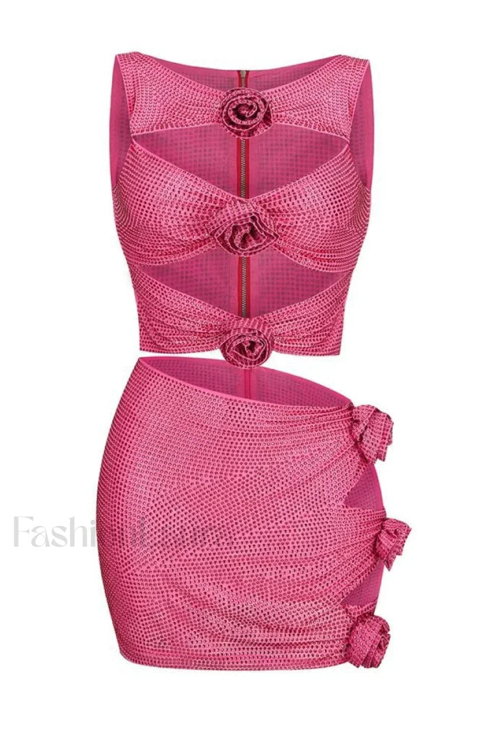 Linne Cutout Top Charming & Skirt Set XS / 1#