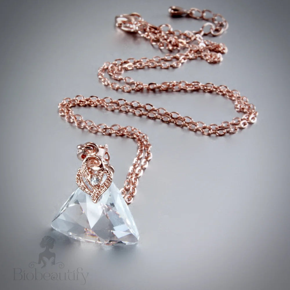 Liya Rose Gold Swarovski Crystal Pendant