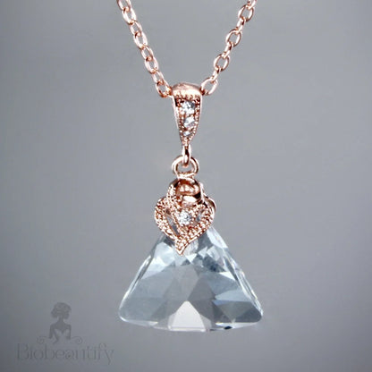 Liya Rose Gold Swarovski Crystal Pendant