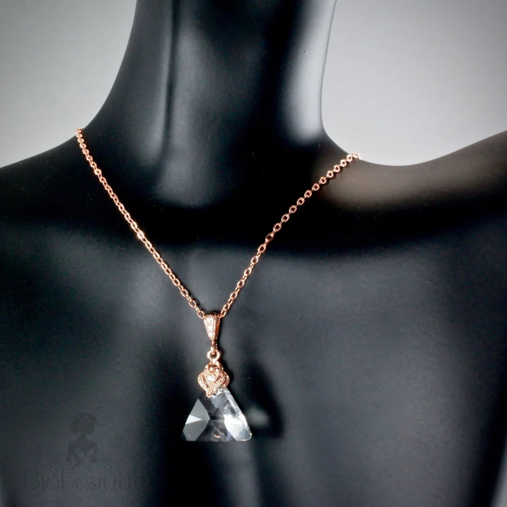 Liya Rose Gold Swarovski Crystal Pendant