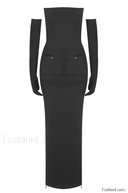 Long Stretch Stylish Technical Jersey Dress
