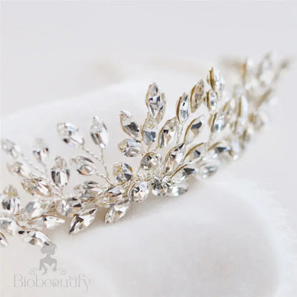 Loralee Cubic Zirconia Wedding Tiara Silver And Gold Options