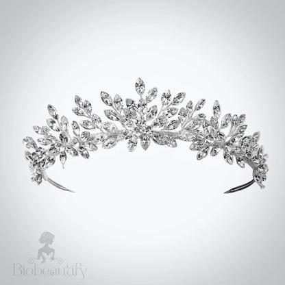 Loralee Cubic Zirconia Wedding Tiara Silver And Gold Options