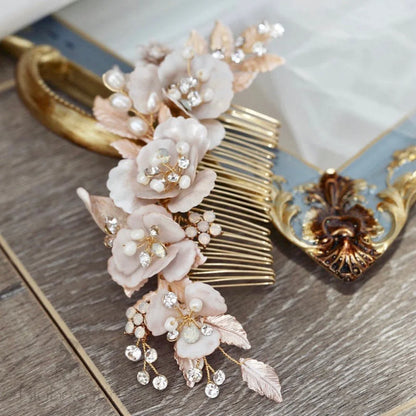 Loralyn Boho Gold Bridal Hair Comb