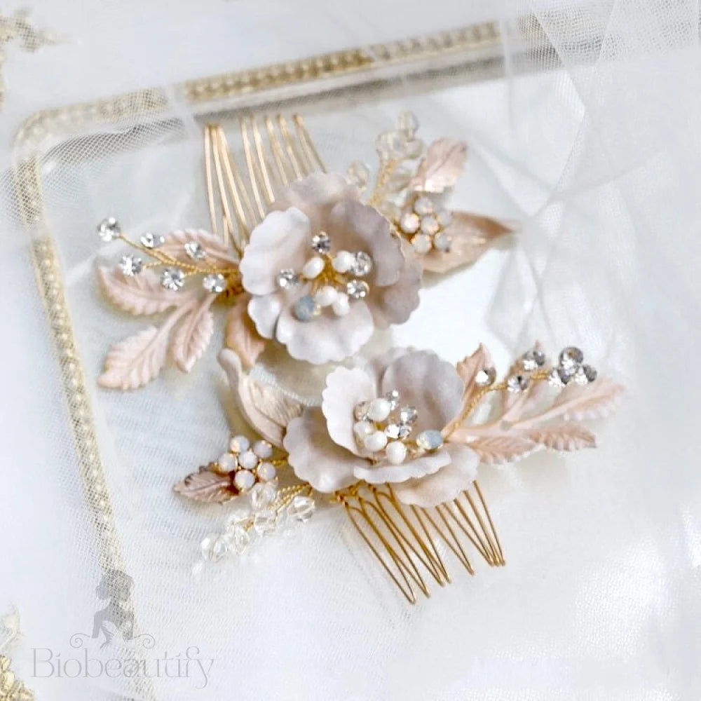 Loralyn Boho Gold Bridal Hair Comb