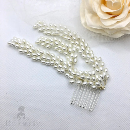 Loretta Pearl Hair Comb Vine