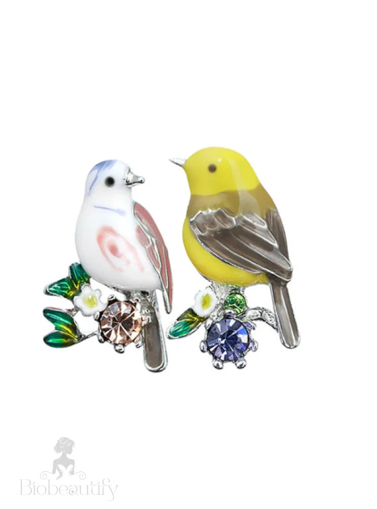 Lovely Bird Rhinestone Earrings