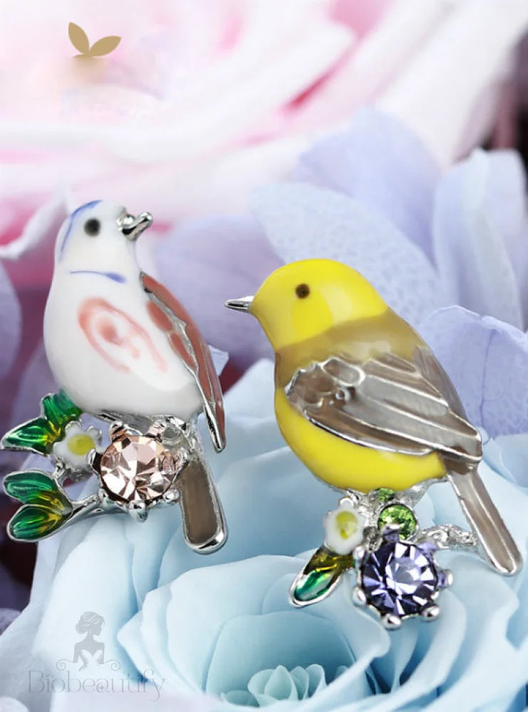 Lovely Bird Rhinestone Earrings