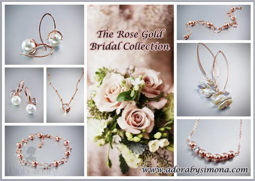 Lucia Swarovski Pearl Rose Gold Bridal Bracelet