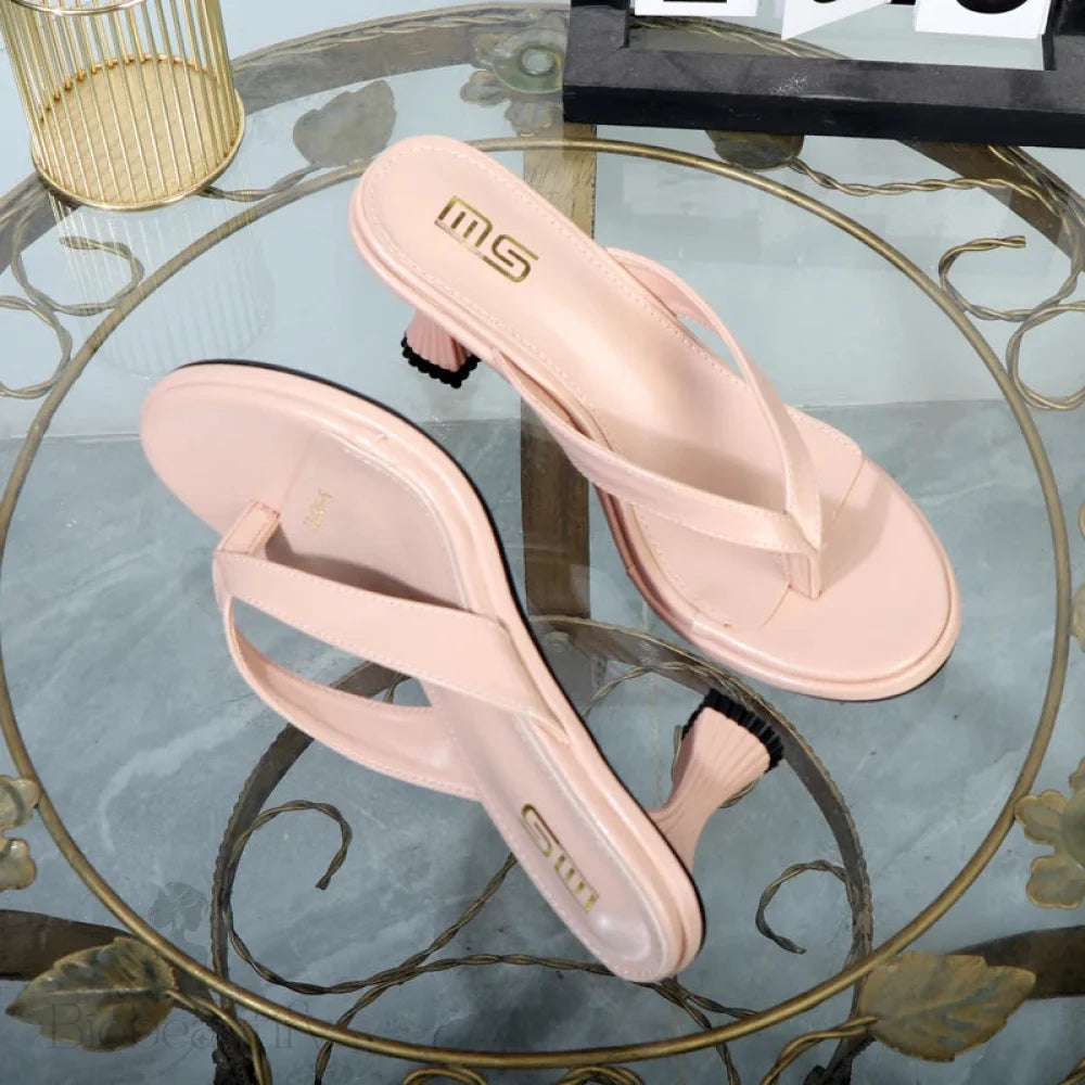 Luxury High-Temperament Ladies Sandals Flip Flops And Heels