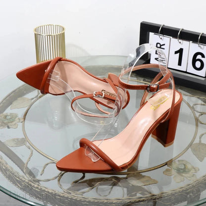 Luxury Pointed Sandals With Thick 9Cm High Heels For Summer