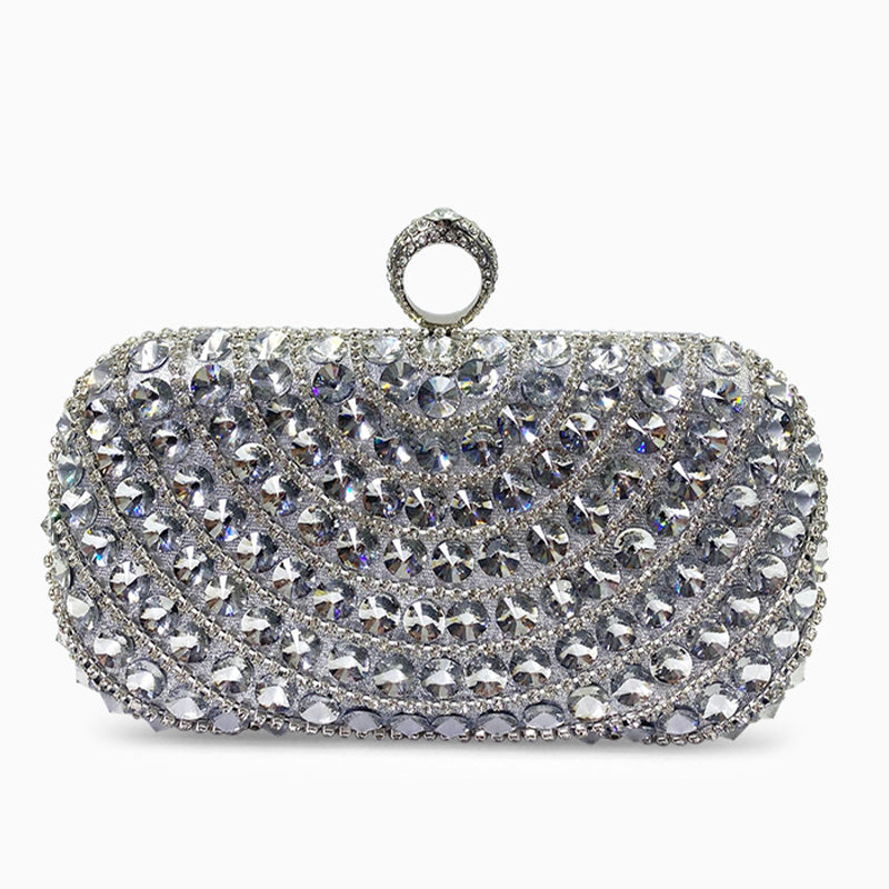 Diamond Clutch Bag By Luz Silver