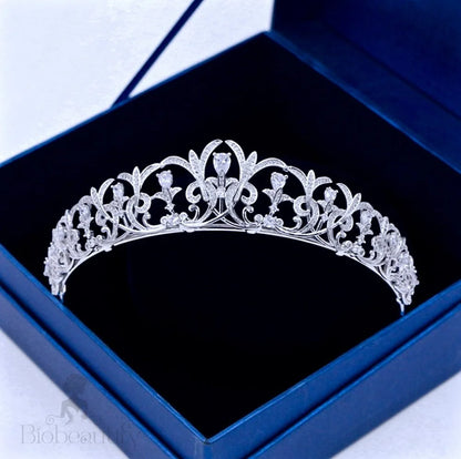 Lynnea Silver Zirconia Bridal Tiara