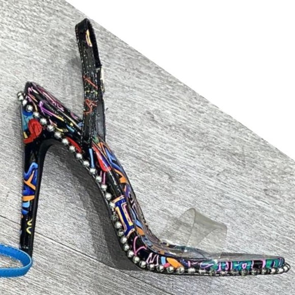 Allison Graffiti Heels 9 / Black