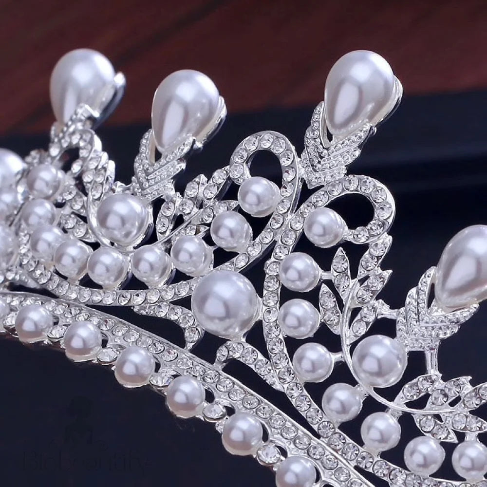 Maddison Pearl Bridal Tiara Silver Gold Options