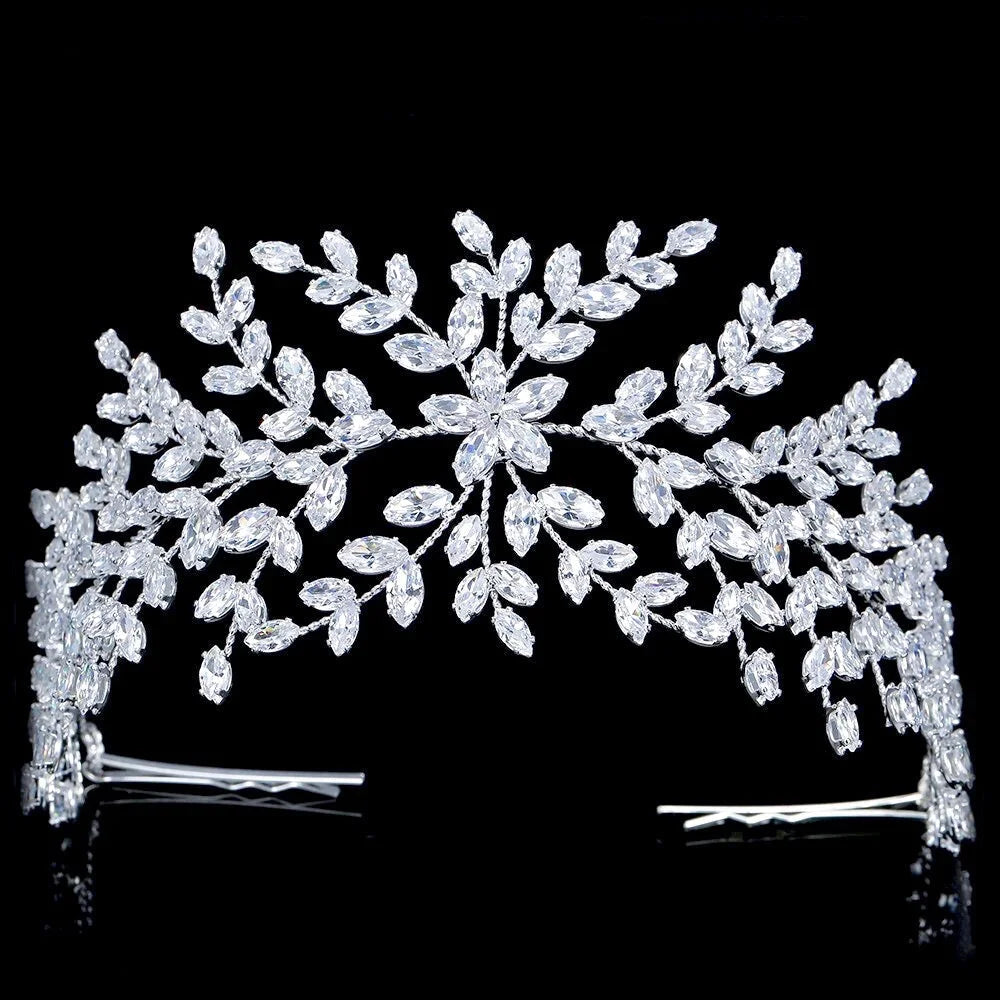 Madeira Silver Bridal Headband With Cubic Zirconia