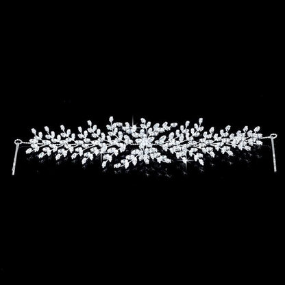 Madeira Silver Bridal Headband With Cubic Zirconia