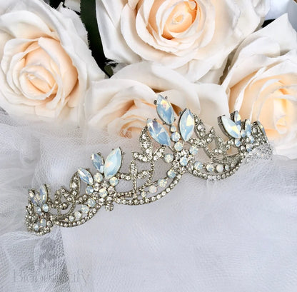 Wedding Hair Accessories - Opal Bridal Tiara - Available in Silver and Rose Gold