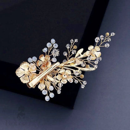 Magnolia Pearl And Opal Gold Bridal Hair Clip