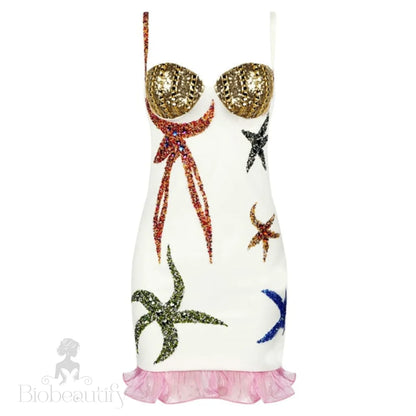 Mallorca Sequine Dress With Rhinestones