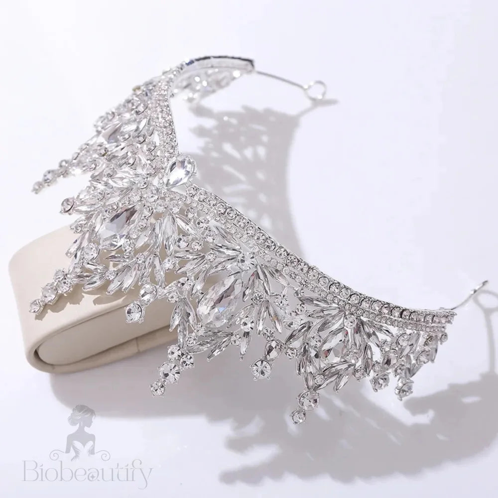 Manohla Crystal Wedding Tiara Available In Multiple Colors