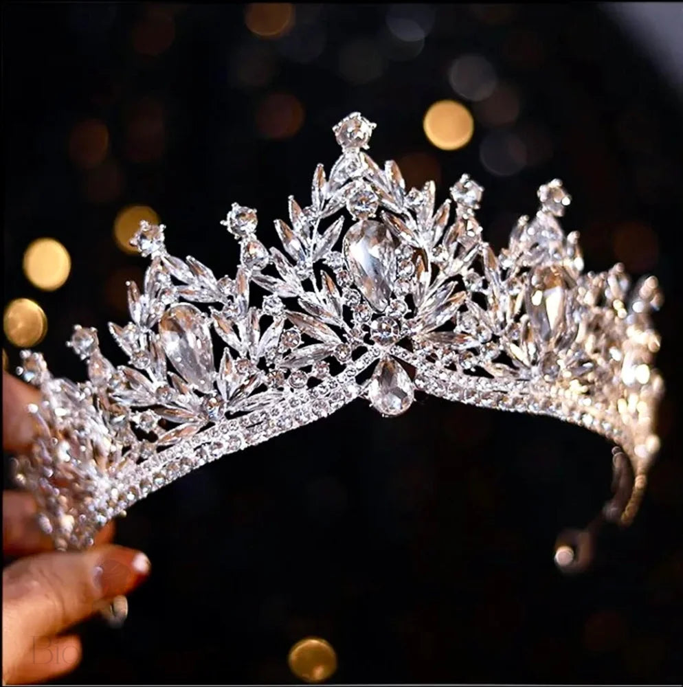 Manohla Crystal Wedding Tiara Available In Multiple Colors