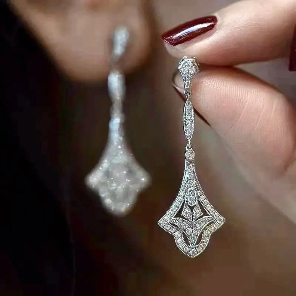 Manon Vintage Cz Bridal Earrings