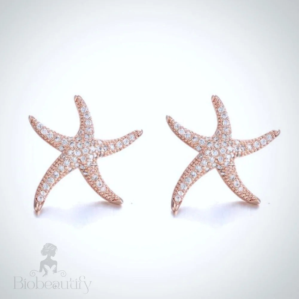 Wedding Jewelry - Pearl and Crystal Sea Star Bridal Earrings