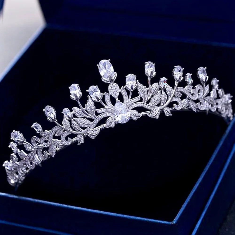 Marcia Silver Cubic Zirconia Wedding Tiara