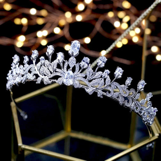 Marcia Silver Cubic Zirconia Wedding Tiara