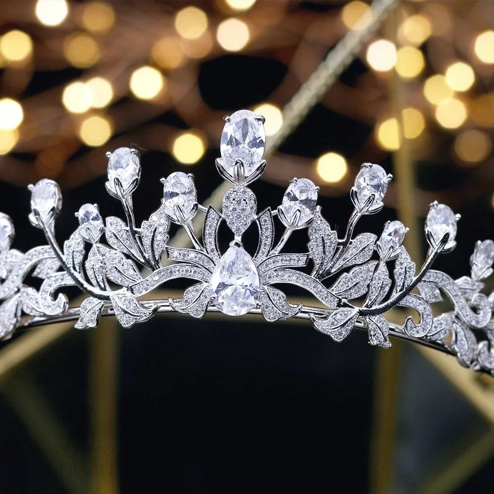 Marcia Silver Cubic Zirconia Wedding Tiara