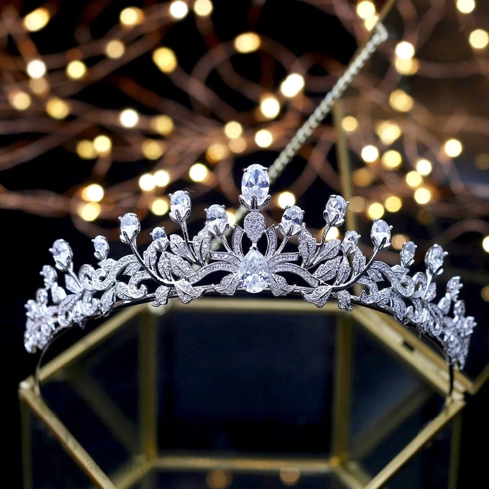 Marcia Silver Cubic Zirconia Wedding Tiara