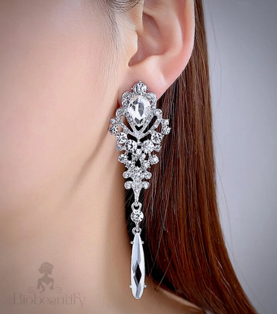 Mariam Rhinestone Wedding Earrings