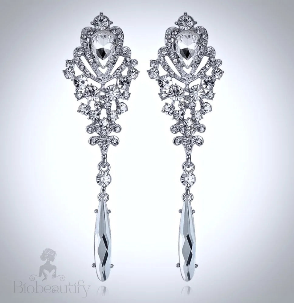 Mariam Rhinestone Wedding Earrings