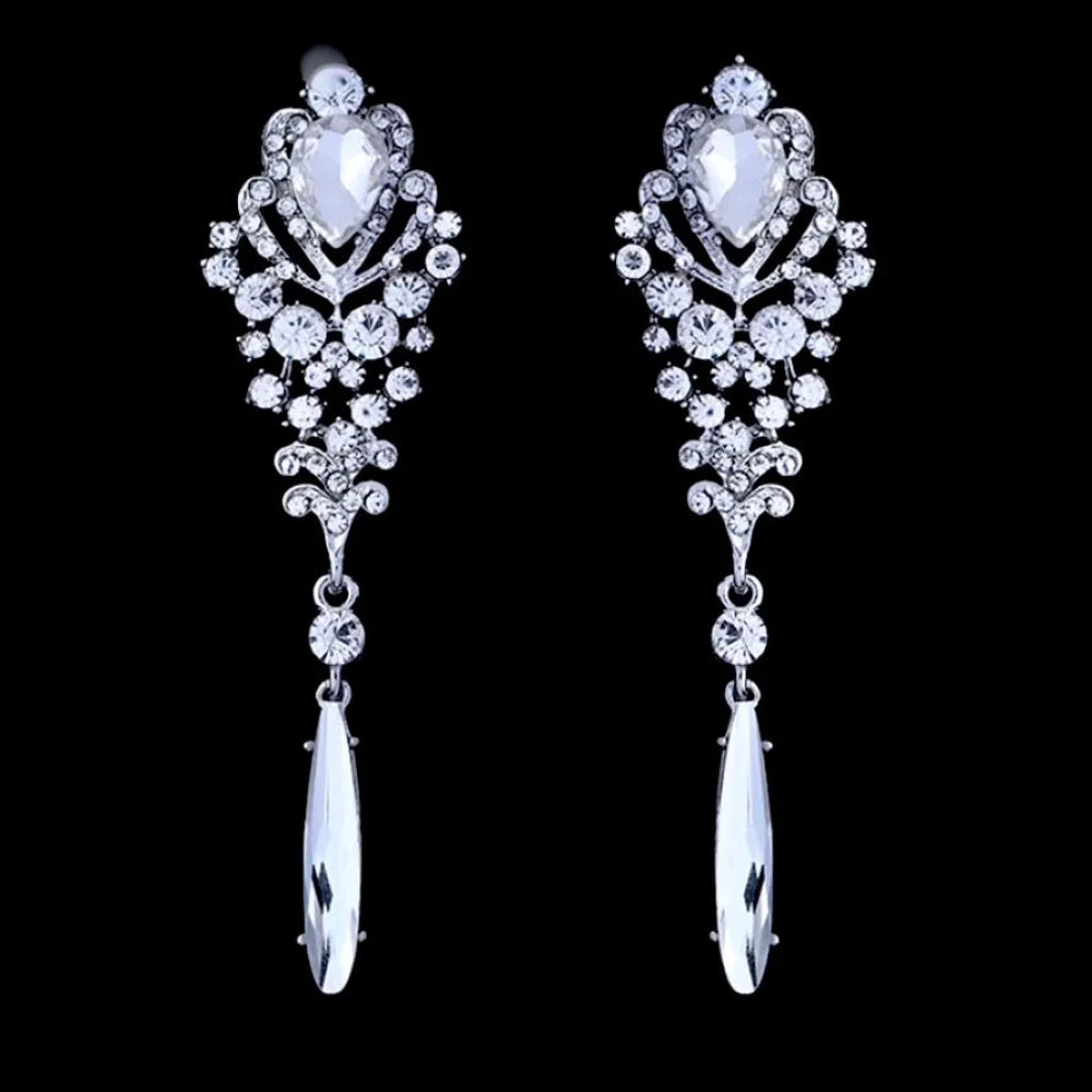 Mariam Rhinestone Wedding Earrings