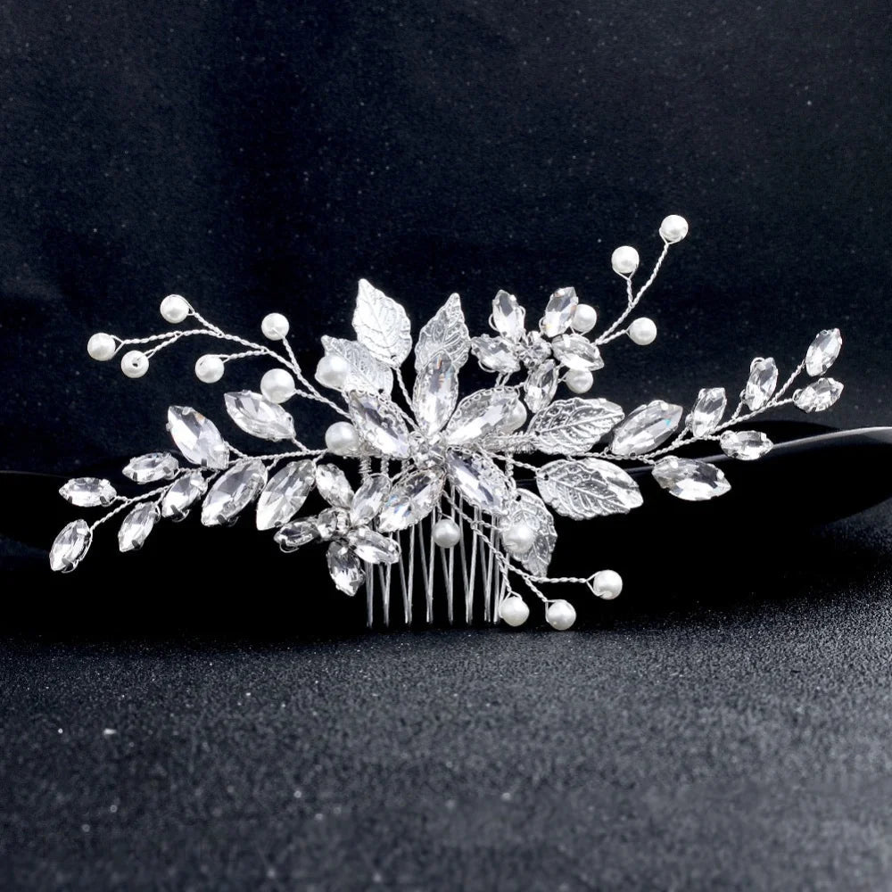 Marina Pearl And Crystal Bridal Hair Comb Available In Multiple Colors