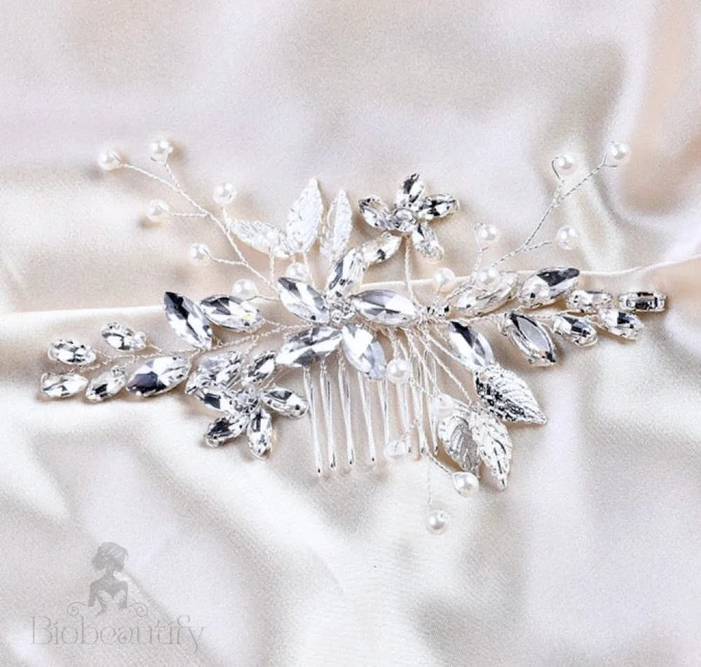 Wedding Hair Accessories - Pearl and Crystal Bridal Hair Comb - More Colors Available