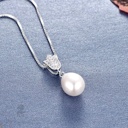 Marley Freshwater Pearl Sterling Silver 925 Bridal Necklace